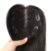 Human Hair Topper for Women 12 Inch Straight Hair Pieces